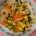 みっふいー☆'s cooksnap of when they made 子供も♡コーンとピーマン豚肉の中華風炒め.