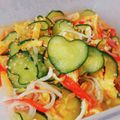 ♡arisa♡'s cooksnap of when they made 彩り◎♪きゅうり・カニかま・卵の酢の物♪.
