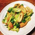 ちゃちゃまる26's cooksnap of when they made ちんげん菜とごぼう天2品でサッと甘辛炒め.