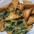 ナーちゃん's cooksnap of when they made 水菜と　厚揚げの　ガーリック醤油ソテー☆.