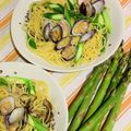 タムラサクラ's cooksnap of when they made あさりとアスパラのガーリックパスタ.