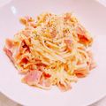♡Mちゃん♡'s cooksnap of when they made 糖質0麺で簡単こってりカルボナーラ☆.