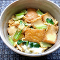 お料理ニャロメ's cooksnap of when they made 簡単！小松菜と油揚げの卵とじ.