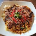 fumicho's cooksnap of when they made オートミールでお好み焼き.