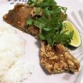 ちょんこまみー's cooksnap of when they made サバの竜田揚げのパクチー＆レモン♪.