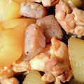 pyonpoco's cooksnap of when they made がっつり美味しい♪鶏・大根・蒟蒻の煮物.