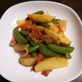 めがねロック's cooksnap of when they made スナップエンドウとじゃがいもコンソメ炒め.