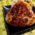 ONE★MAYU★'s cooksnap of when they made コーンのバターしょうゆ焼きおにぎり.