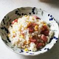 nana_tenjo's cooksnap of when they made コーンとウインナーの簡単炊飯器ピラフ♪.