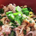 ☆suzuka☆'s cooksnap of when they made ひき肉と油揚げとオクラのぶっかけうどん.