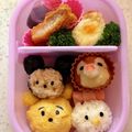 サイチョン's cooksnap of when they made ツムツム☆キャラ弁☆遠足☆チップ デール.