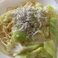 情熱インド人's cooksnap of when they made キャベツとしらすのペペロンチーノ.