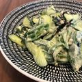 delfiore's cooksnap of when they made ＊オクラときゅうりのおかかマヨサラダ＊.