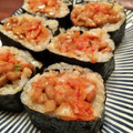梅茶づけ's cooksnap of when they made キムチ納豆のり巻き.