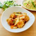 runa10's cooksnap of when they made 夕食にごぼうサラダ、鶏団子の中華風.