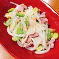 ちょ〜☆'s cooksnap of when they made ベーコンとそらまめのガーリックチーズ焼き.