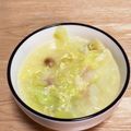 クックXBV9YF☆'s cooksnap of when they made たまねぎとベーコンとレタスのたまごスープ.