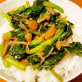 kyun☆'s cooksnap of when they made ♣三つ葉となめたけの和え物♣.
