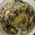 かおり♡♡♡'s cooksnap of when they made ベーコンときのこの和風ペペロンチーノ.