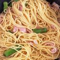 ママメイン！時々子供's cooksnap of when they made オクラとベーコンの＊和風ペペロンチーノ＊.