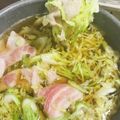 kinniko's cooksnap of when they made キャベツと豚肉のスープシャブシャブ鍋.