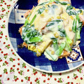 ふたごゆき's cooksnap of when they made 鮭とほうれん草のホワイトソースオムライス.