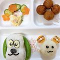 riri58's cooksnap of when they made ワンワンとうーたん　キャラ弁.