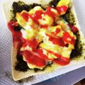 まさむにゃ。's cooksnap of when they made バジルソースでとろ～り卵トースト.