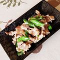 ネコかえる's cooksnap of when they made スナップえんどうと豚肉のマヨ醤いため.