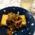 うたかた。's cooksnap of when they made 厚揚げ豚バラ巻き にらキムチだれ.