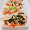 ころわんの母さん's cooksnap of when they made はんぺんキムチピザ。おつまみ、お弁当に。.
