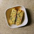 linhua's cooksnap of when they made かにかまと青じその卵焼き.