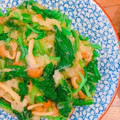 ひだりて。's cooksnap of when they made 大根おろしのなめこ・ほうれん草和え.