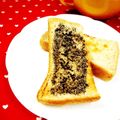 ふうはっちゃん's cooksnap of when they made 真っ黒黒すけ。こんがり☆胡麻トースト☆.