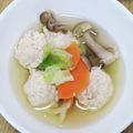 ねこのおかあさん☆'s cooksnap of when they made お鍋やスープに美味しい簡単鶏団子♩⑅*♡.