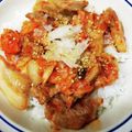 三人の天使ママ☆'s cooksnap of when they made 豚キムチ丼～お酒のつまみにも～.