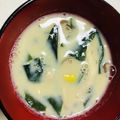 クックMVXCM0☆'s cooksnap of when they made 茸とわかめの豆乳スープ.