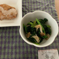  milkchoco's cooksnap of when they made ほうれん草ときのこのポン酢和え.