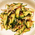pizzamania's cooksnap of when they made 夏のつまみ！きゅうりとしらすの薬味和え.