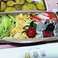 もものkitchen's cooksnap of when they made ねり梅・大葉・サラダチキンのそうめん弁当.