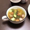 居酒屋まるみ's cooksnap of when they made ズッキーニとウインナーのコンソメスープ.