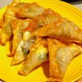 t0mt0mt0m's cooksnap of when they made 大葉＆バジル☆チーズの揚げワンタン.