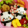 たにたーに's cooksnap of when they made キャラ弁＊簡単♪ツインズパンダちゃん弁当.