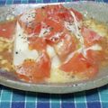 マルタンガール's cooksnap of when they made 豆腐にトマトとチーズをのせた中華だし.