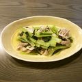 りこまこせいやのパパ's cooksnap of when they made レンジで簡単小松菜と豚肉の鶏ガラしょうゆ.