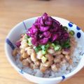 hiroerico's cooksnap of when they made しば漬け入り納豆！.
