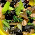 もえ751405's cooksnap of when they made 豚ヒレ・チンゲン菜・きくらげの油炒め.