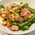 si_＊'s cooksnap of when they made スナップエンドウとベーコンのガリバタ炒め.