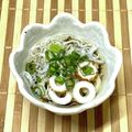 にきけん's cooksnap of when they made 簡単☆もずく竹輪にジャコのせて♪.