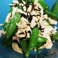 クックCLVII9☆'s cooksnap of when they made スナップエンドウとササミの塩昆布和え.